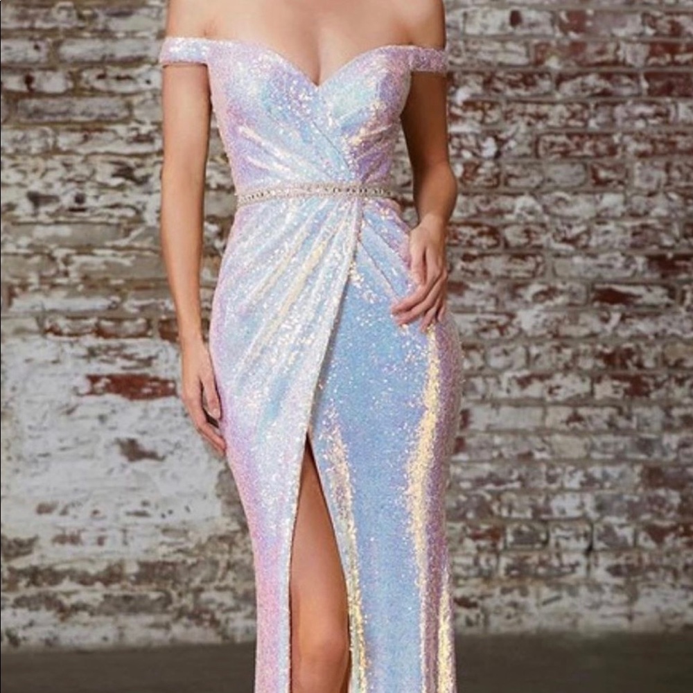 Iridescent ball gown